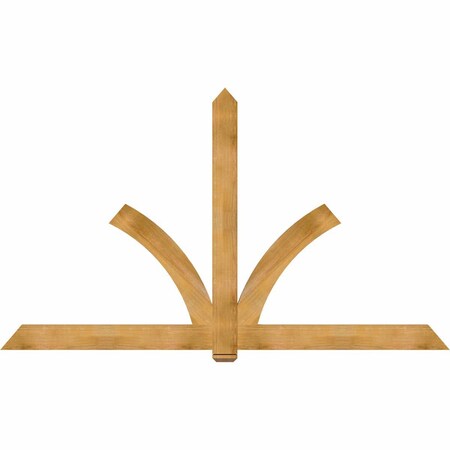 Ekena Millwork Redmond Rough Sawn Timber Gable Bracket, Western Red Cedar, 108"W x 63"H x 2"D x 6"F, 14/12 Pitch GBW108X63X0206RED00RWR